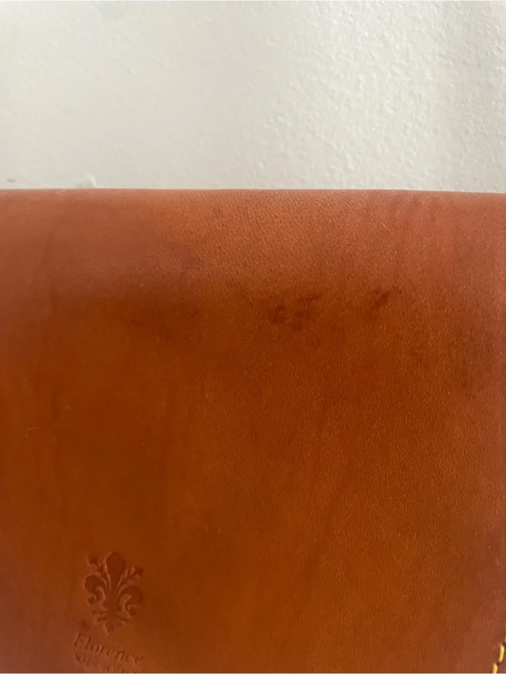 Leather Saddle Crossbody Bag in Chestnut Brown handmade in Italy Florence NWOT